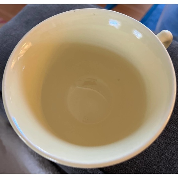 Lu-Ray Pastels TS & T Yellow Cup and Saucer Vintage Retro Kitchen Dinnerware - Picture 2 of 6